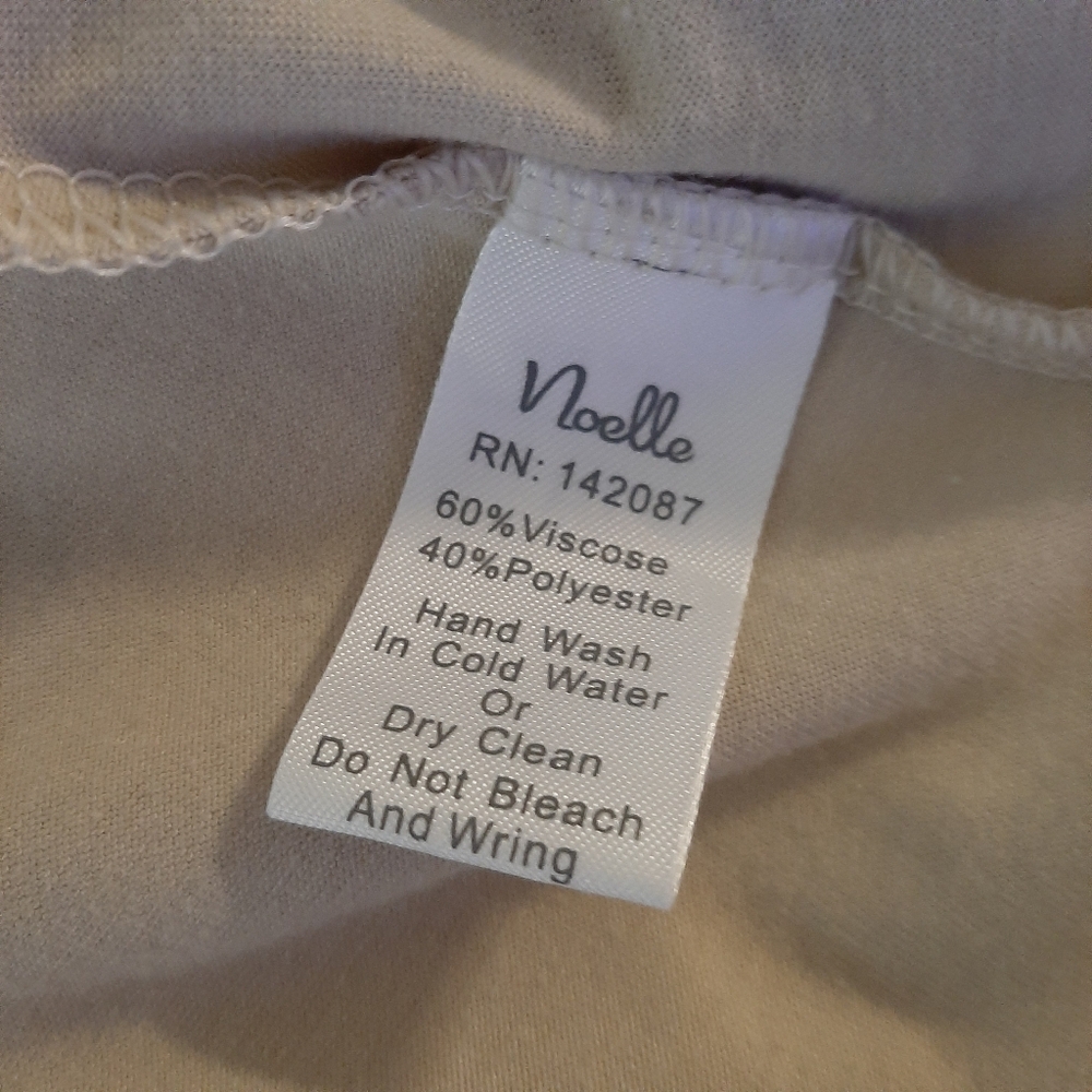 Noelle Lagenlook Tan and Cream Midi To Maxi Dress Size Medium - Picture 9 of 15